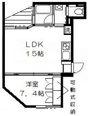 VILLABIANCOSUGITA(1LDK/2階)の間取り写真