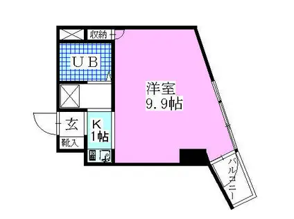 ウィン船橋(ワンルーム/2階)の間取り写真