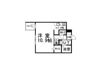 SUNMARINA(1K/2階)の間取り写真