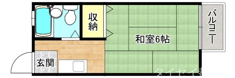 サンライフ都島(ワンルーム/2階)の間取り写真