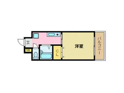 サンテラス東新川(1K/4階)の間取り写真