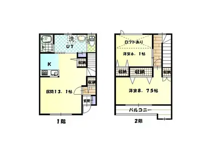 ハーモニー春光 II(2LDK/1階)の間取り写真