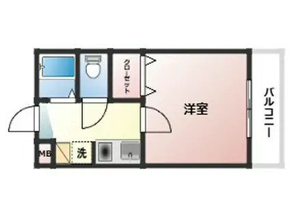 アルデオ呉(1K/3階)の間取り写真