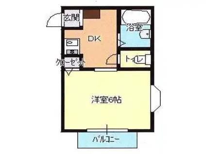 メゾンムラタ(1K/2階)の間取り写真