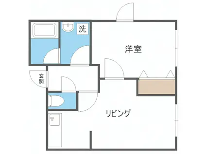 澄川トーシンビルII(1LDK/1階)の間取り写真
