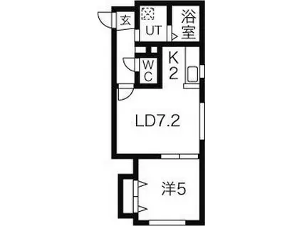GLYCINE L・A(1LDK/3階)の間取り写真