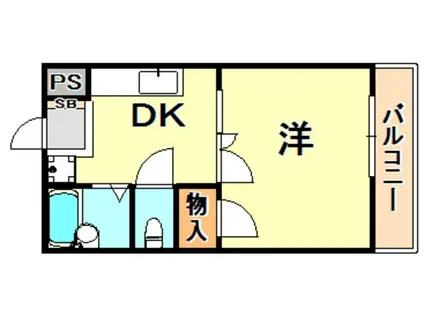 シーサイドハイツ(1DK/5階)の間取り写真