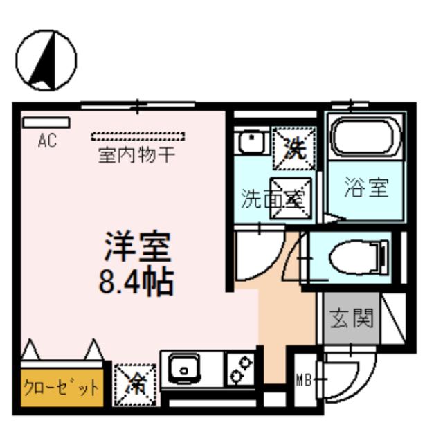 アビタシオン 栄(ワンルーム/1階)の間取り写真