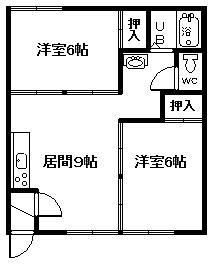 パレスアマンド(2DK/1階)の間取り写真