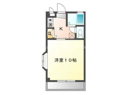 サントラストA(1K/1階)の間取り写真