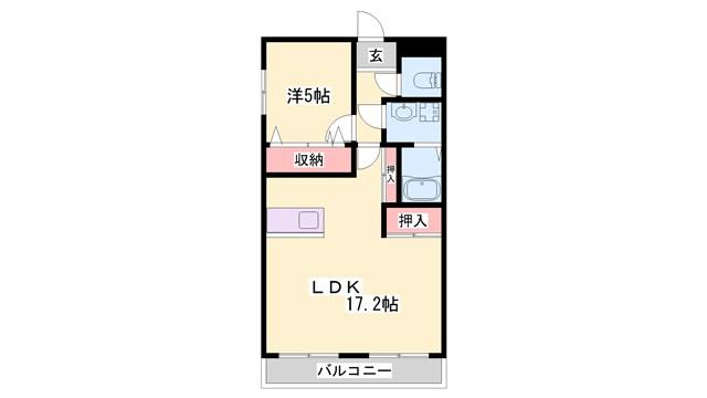 メゾンハンクスMTI(2LDK/2階)の間取り写真
