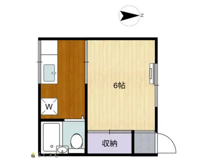 レジデンス柳橋(1K/2階)の間取り写真