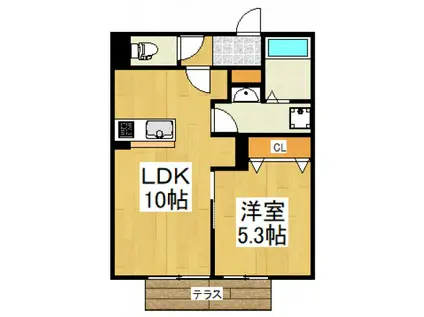 PREMAVERA(1LDK/1階)の間取り写真