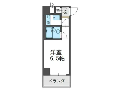 フローレンス谷町(1K/3階)の間取り写真