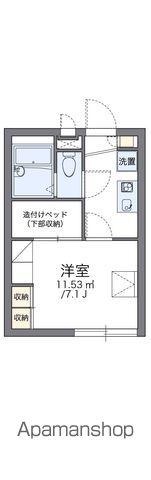 レオパレスエミナII(1K/1階)の間取り写真