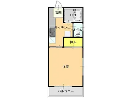 ニューハイツマサミ(1K/1階)の間取り写真