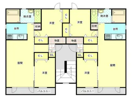 PEAK(2LDK/1階)の間取り写真