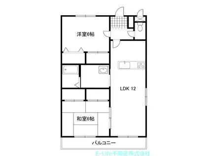プレステージ御領(2LDK/1階)の間取り写真