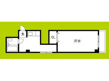 プルシャン西淡路(1K/3階)の間取り写真