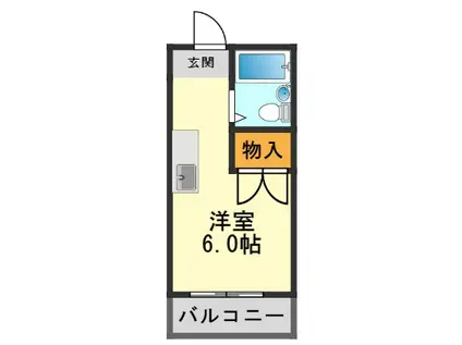 富士ハイツ(1K/3階)の間取り写真