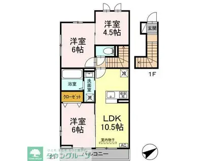 VILLA LUMINOUS SHONANDA(3LDK/2階)の間取り写真