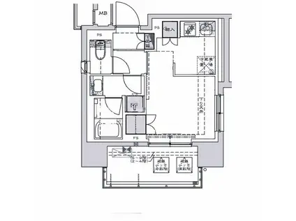プレミスト早稲田(ワンルーム/2階)の間取り写真