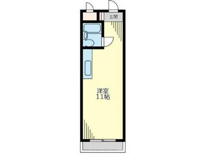 松平マンション(ワンルーム/2階)の間取り写真