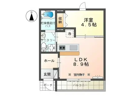 リーフII 102(1LDK/1階)の間取り写真