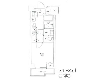 三越ゼームス坂マンション(1K/3階)の間取り写真