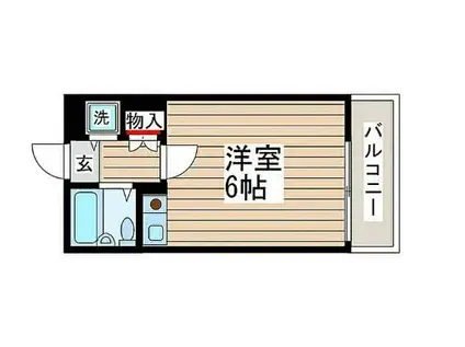 アマデウス21(1K/4階)の間取り写真