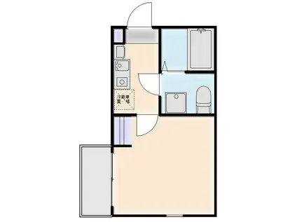 レジェンドつるみ下末吉(1K/1階)の間取り写真