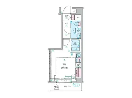 ジェノヴィア中野島(ワンルーム/1階)の間取り写真