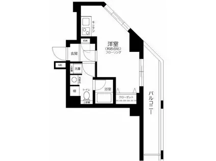 AXAS志村坂上(ワンルーム/2階)の間取り写真