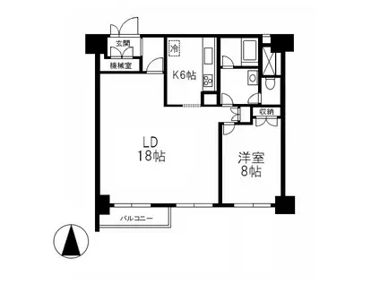 渋谷ホームズ(1LDK/7階)の間取り写真
