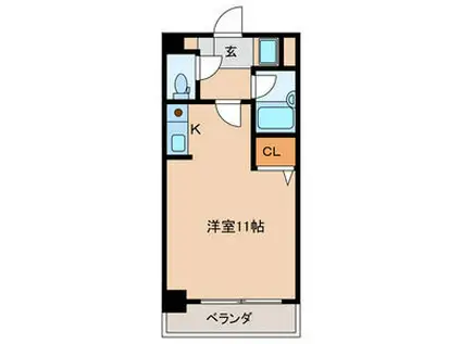 アクセス砂津(ワンルーム/5階)の間取り写真