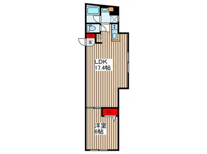 練馬区上石神井3丁目工事(1LDK/2階)の間取り写真