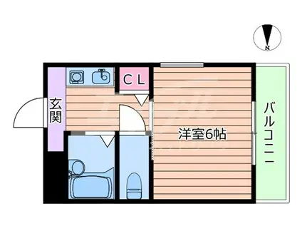 ソニックス2000(1K/4階)の間取り写真