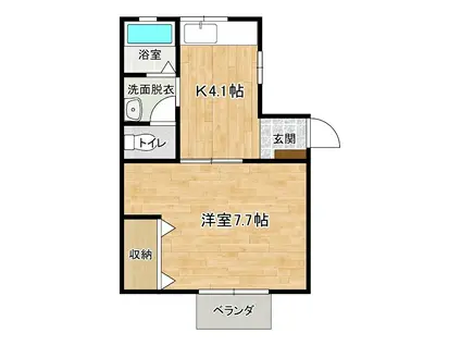 メゾン・ジロー(1K/1階)の間取り写真