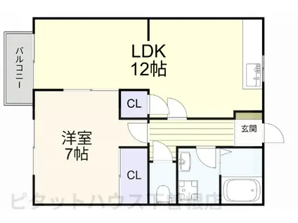 カンパー二ュ(1LDK/1階)の間取り写真