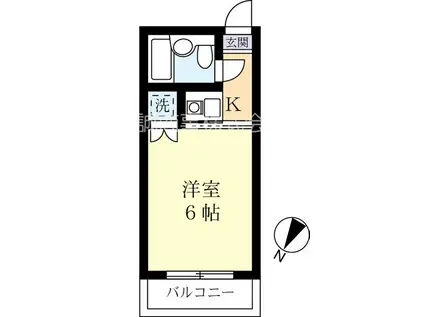 吾妻パレス(1K/4階)の間取り写真