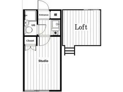 カルタス21戸田第3(1K/1階)の間取り写真