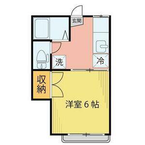 エルメゾン荒町(1K/1階)の間取り写真