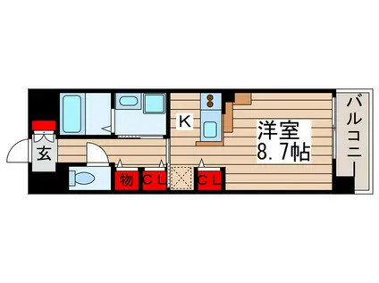 フォルトゥーナ コンテ(1K/2階)の間取り写真