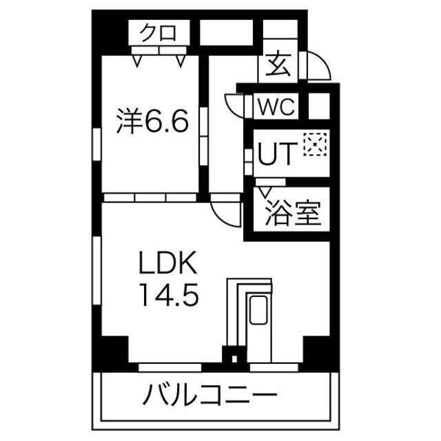 サン東山公園ウエスト(1LDK/10階)の間取り写真
