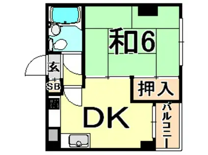 アバンテ尼崎西(1DK/4階)の間取り写真