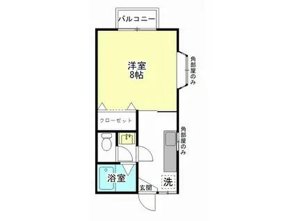 リヴァージュ長栖A(1K/1階)の間取り写真