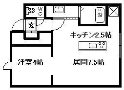 JR富良野線 西御料駅 徒歩11分 2階建 築24年(1LDK/2階)の間取り写真