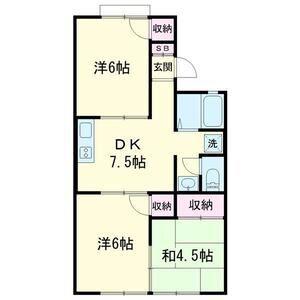 パレス北越谷I(3DK/1階)の間取り写真