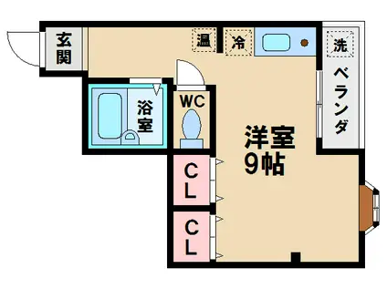 サントピア阿倍野(ワンルーム/2階)の間取り写真
