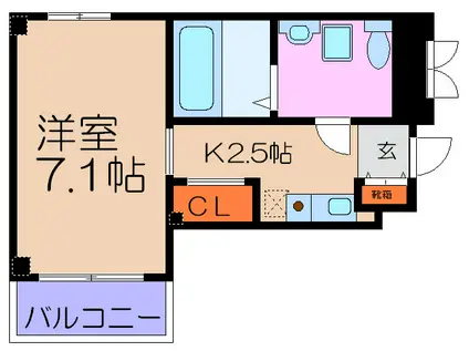 OPEN DOOR・FUKUSHIMA(1K/5階)の間取り写真